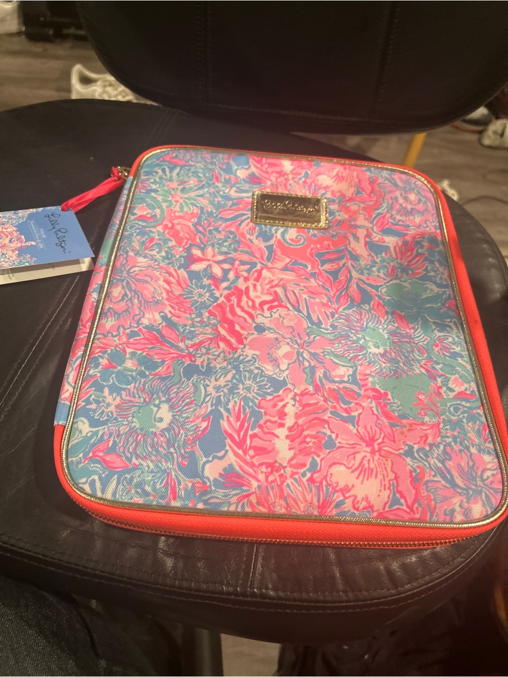 Lilly Pulitzer Bright Pink & Aqua Folio